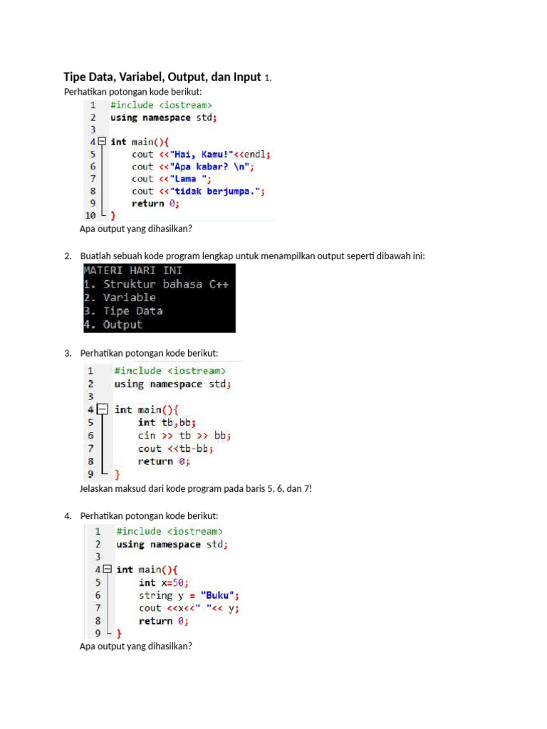 Analisis Output dan Kode Program Python | PDF