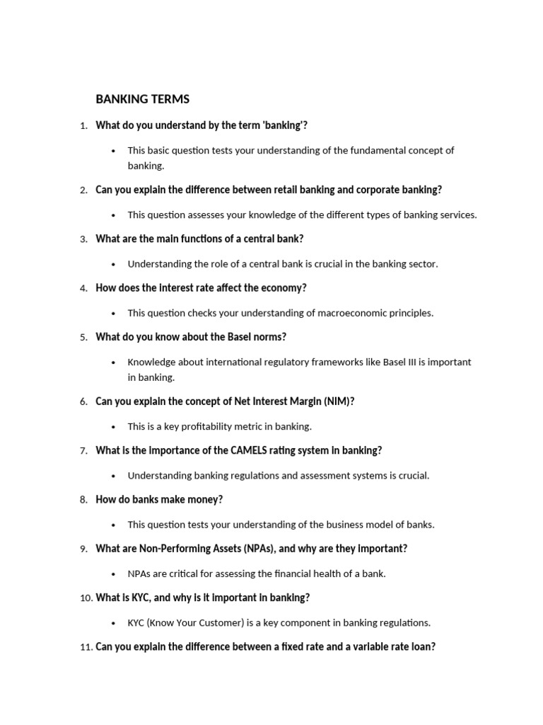 Essential Banking Terms Explained | PDF | Banks | Financial Services