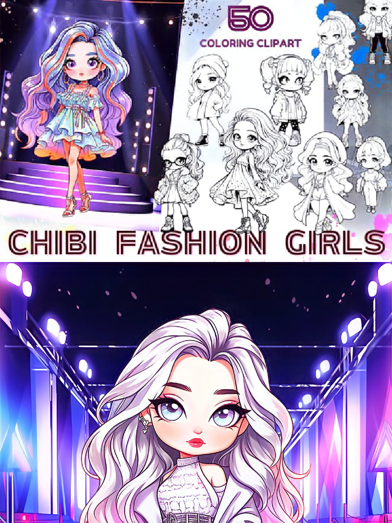 50 Chibi Fashion Girls | PDF