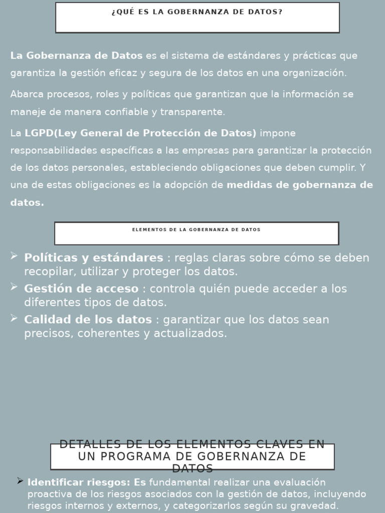 Programa de Gobernanza y Cumplimiento de Los Datos | PDF | Justicia ...