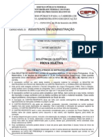 Ceps Ufpa 2009 Ufpa Assistente Administrativo Prova