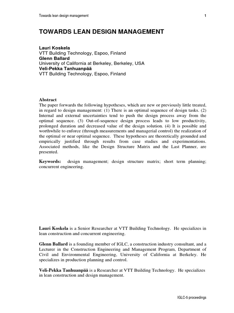 Optimizing Design Management Processes | PDF
