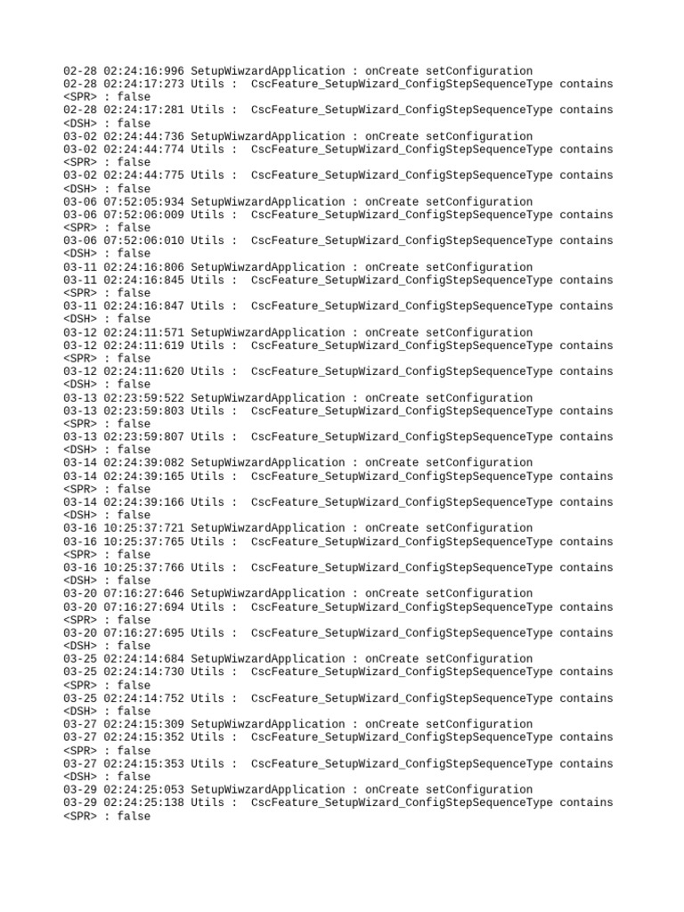 Setup Wizard Configuration Logs | PDF