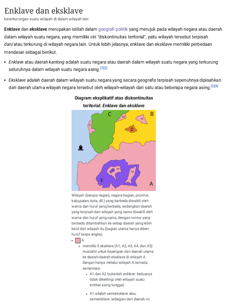 Enklave dan Eksklave: Definisi dan Contoh | PDF