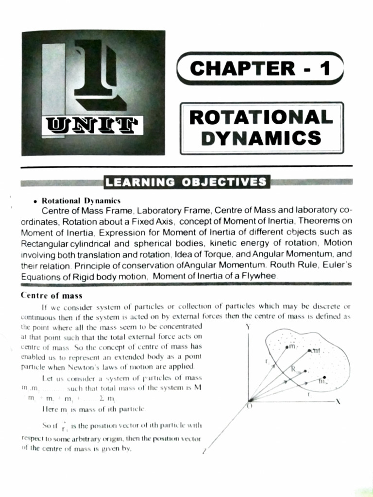 Rotational Dynamics Unit-1 1st Sem. | PDF
