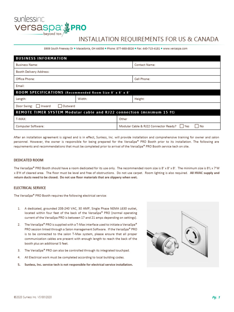 VersaSpa Pro Installation Guide | PDF