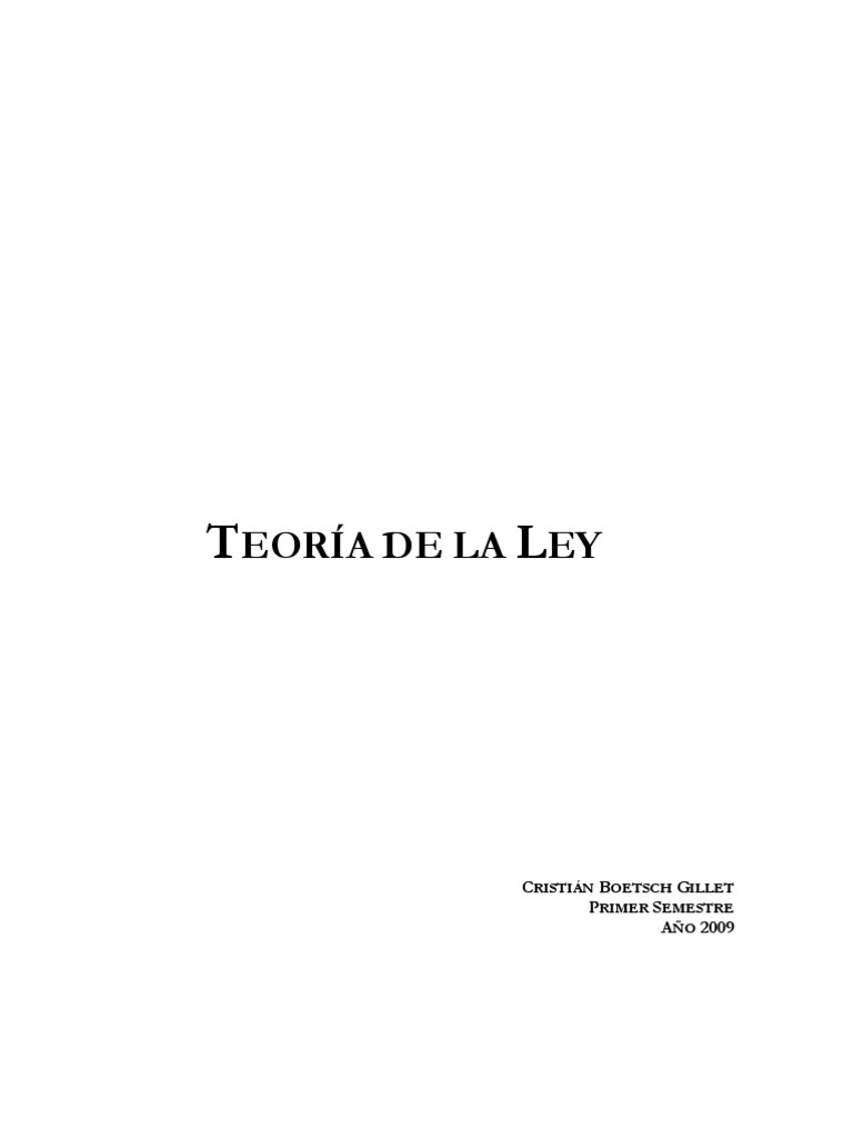 Apuntes Teoría de La Ley | PDF | Legislación | Personalidad legal