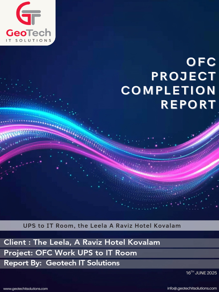 OFC & LAN Infrastructure Report - Leela Hotel | PDF | Computer Network ...