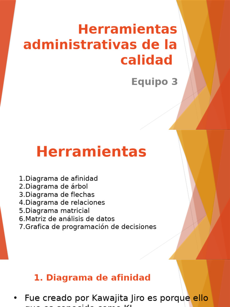 Herramientas Administrativas de La Calidad | PDF | Toma de decisiones ...