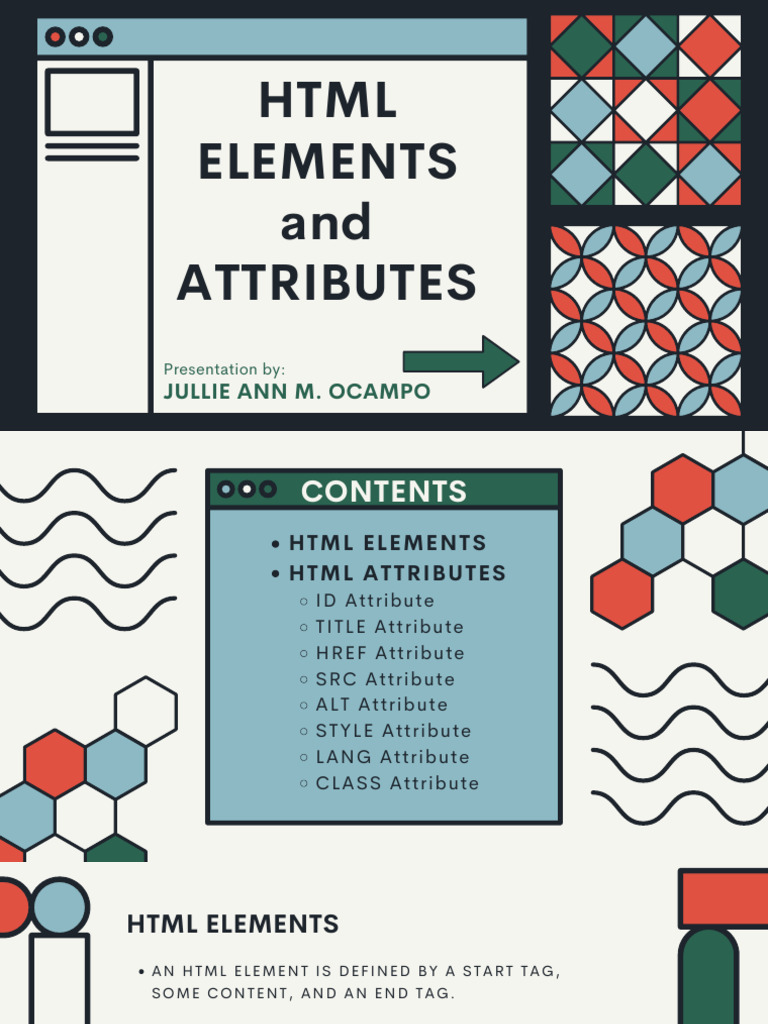 HTML Elements and Attributes Guide | PDF | Html Element | Hyperlink