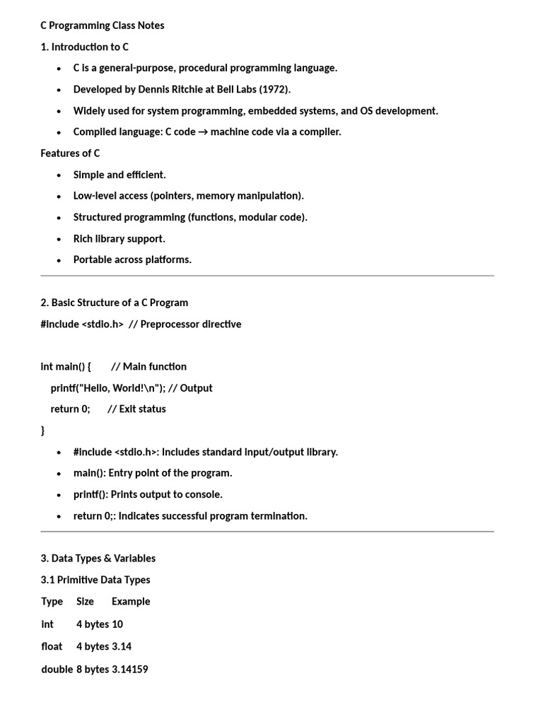c | PDF | Computer Program | Programming