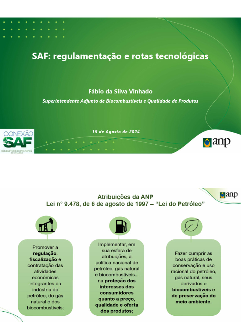 Regulamentação do SAF e Rotas Tecnológicas | PDF | Biocombustível ...