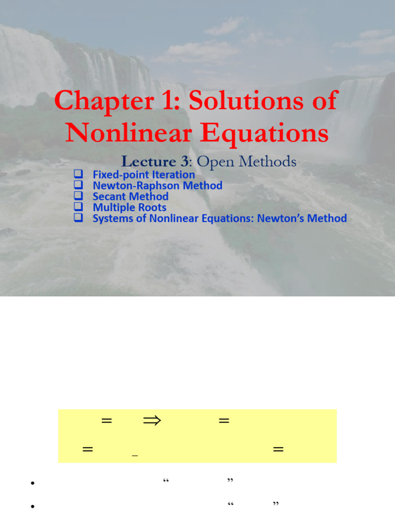 MAFE208IU-L3 - Open Methods - Nonlinear Equations | PDF | Algorithms ...
