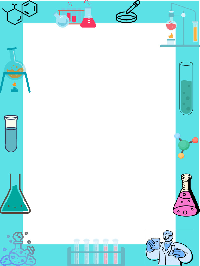 Blue Yellow and Green Playful Science Page Border | PDF