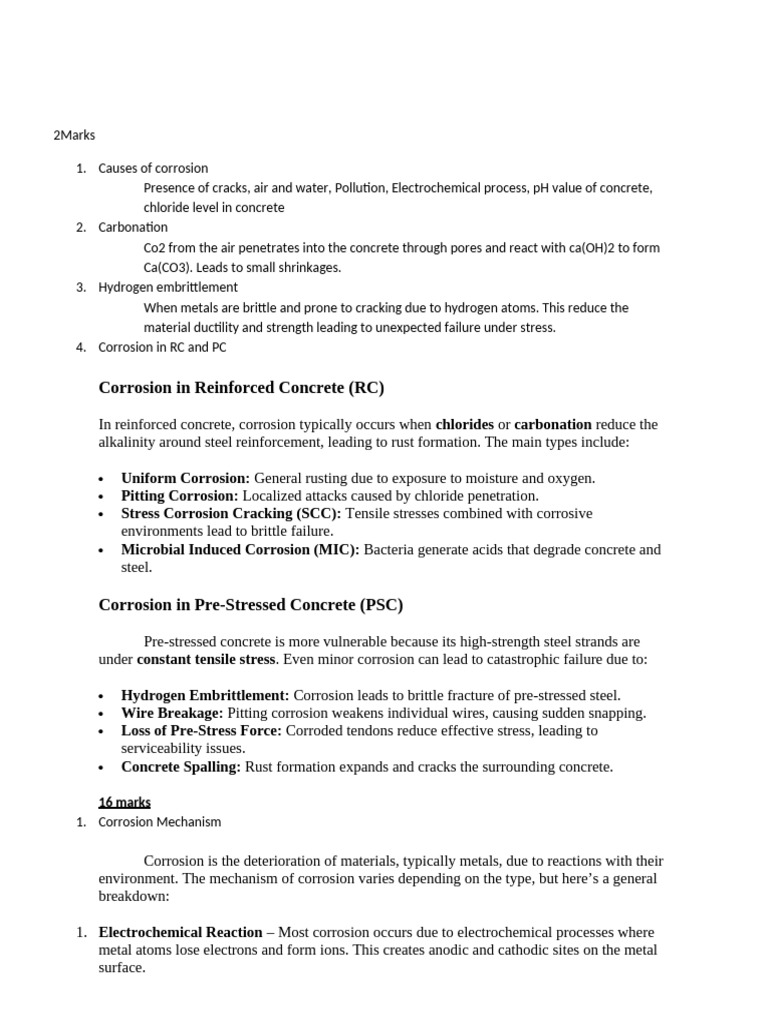 unit-1 | PDF | Corrosion | Rust
