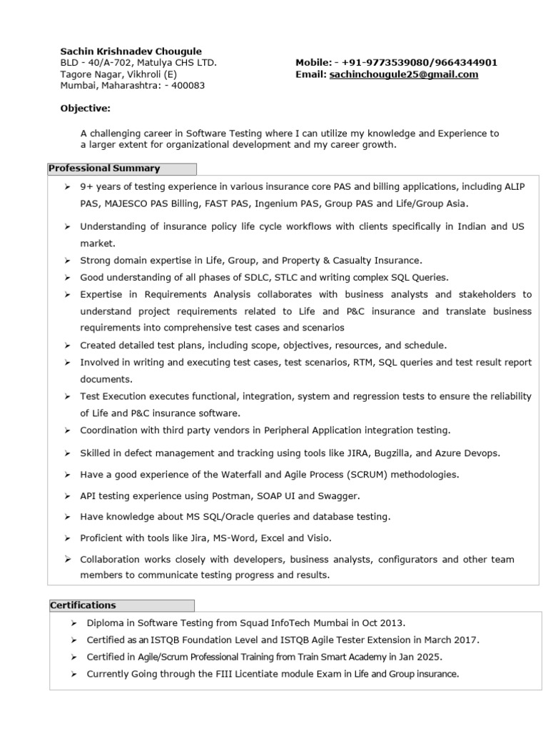Software Testing Expert with 9+ Years Experience | PDF | Software ...