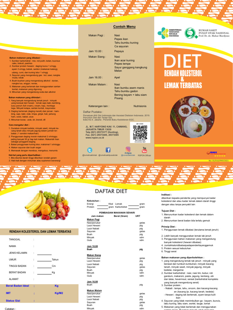 Diet Rendah Kolesterol dan Lemak Terbatas | PDF