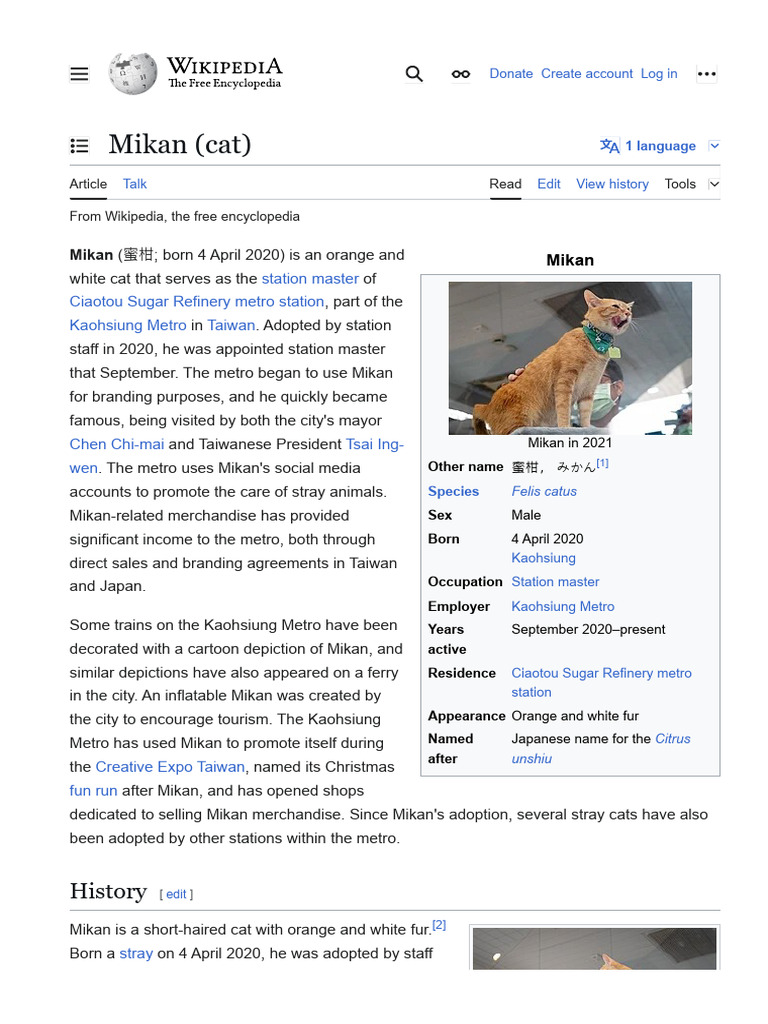 En Wikipedia Org Wiki Mikan (Cat) ... | PDF
