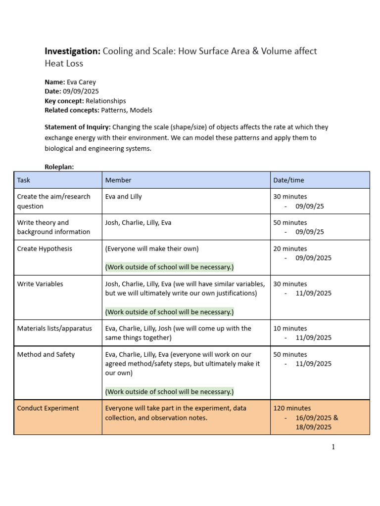 Surface Area & Volume Impact on Cooling | PDF | Thermal Conduction ...