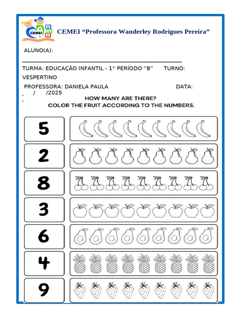 Formulário de Registro Escolar CEMEI | PDF