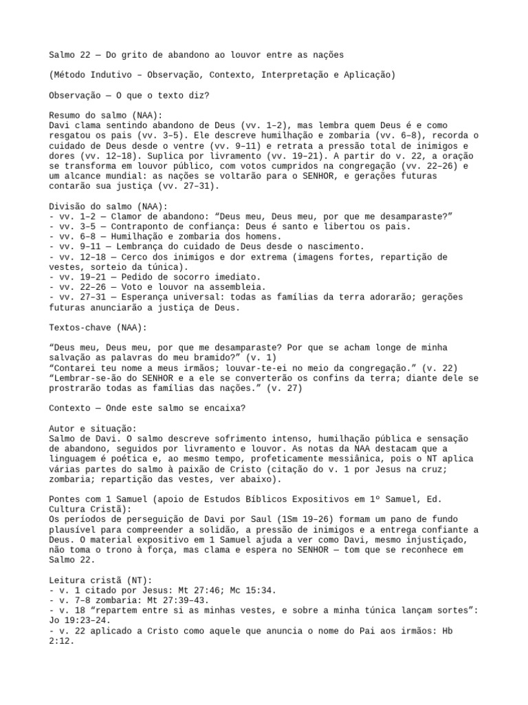 Estudo em 2 Samuel 22-23 | PDF