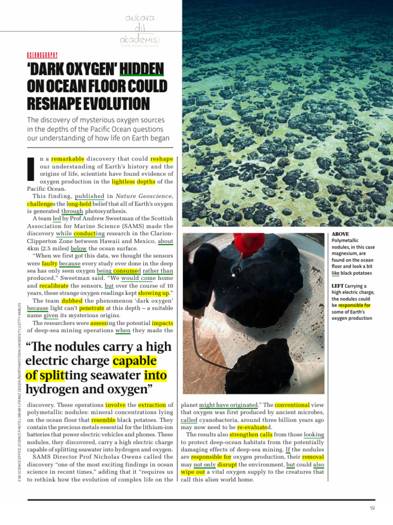 Bbcsciencefocus 08 2024 Dark Oxygen On Ocean Floor Article | PDF ...