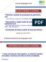 Desenvolv - Da Linguagem Oral - Propostas de Actividades