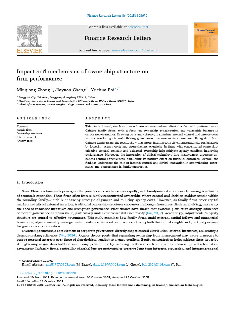 FRL Ownership Structure | PDF | Multicollinearity | Governance