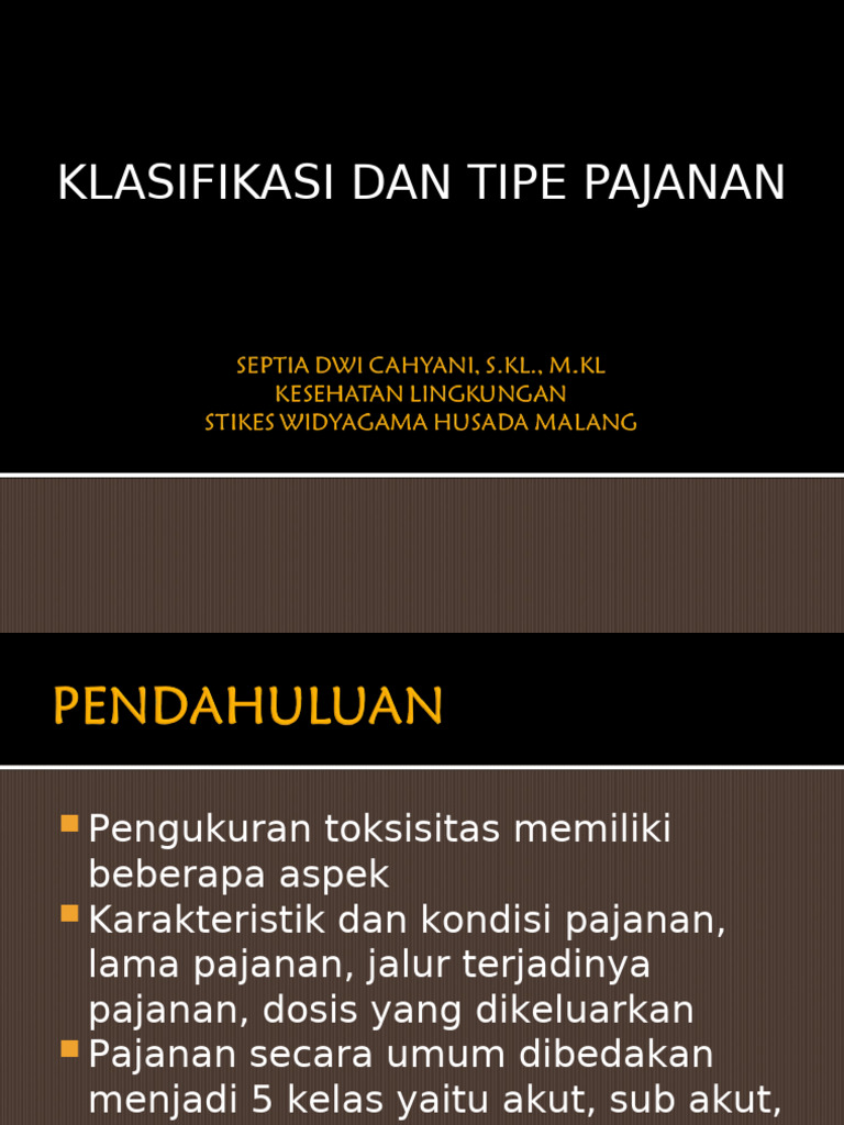 Klasifikasi Pajanan Toksik dan Dampaknya | PDF
