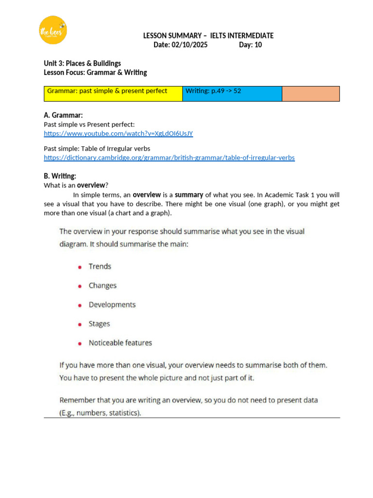 Day 10 - Lesson Summary | PDF | Linguistic Morphology | Language Mechanics