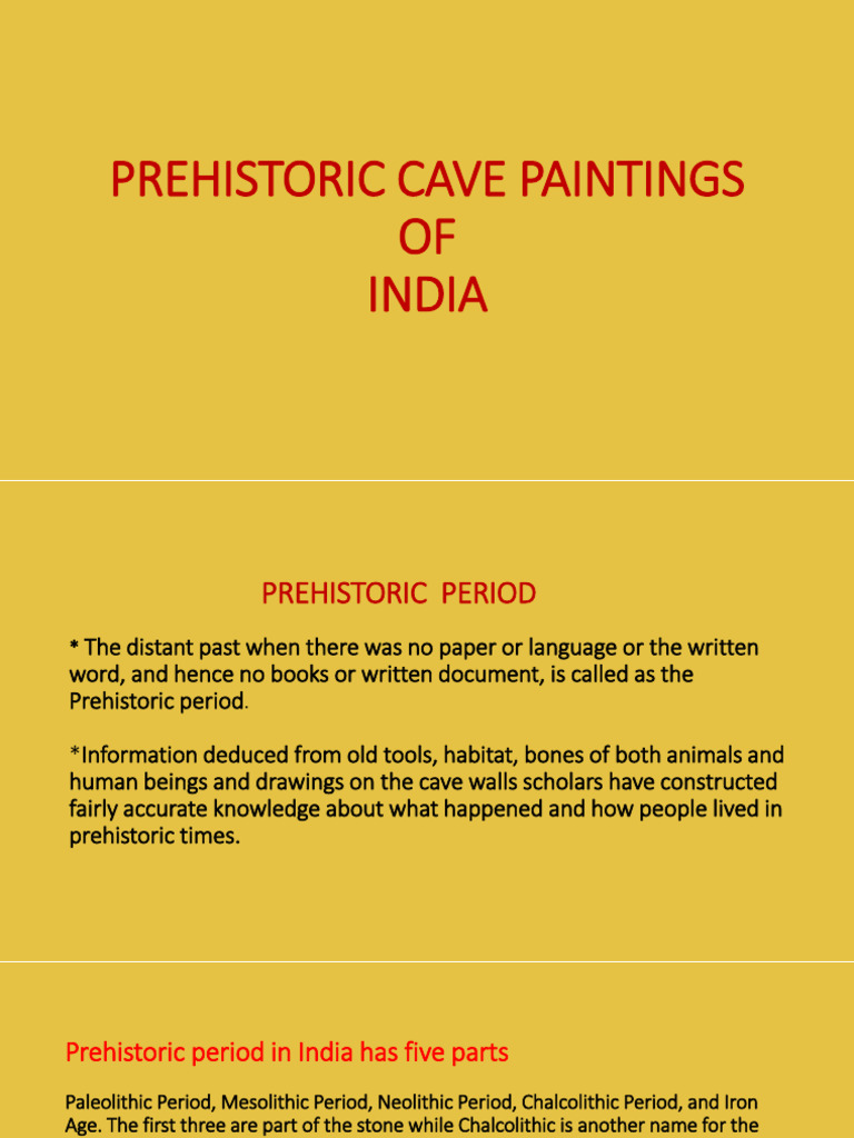 Prehistoric Cave Paintings in India | PDF | Paleolithic | Stone Age