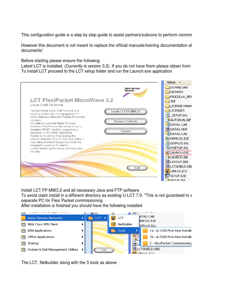 Flexi Packet MW Commissioning Guide | PDF | Port (Computer Networking ...