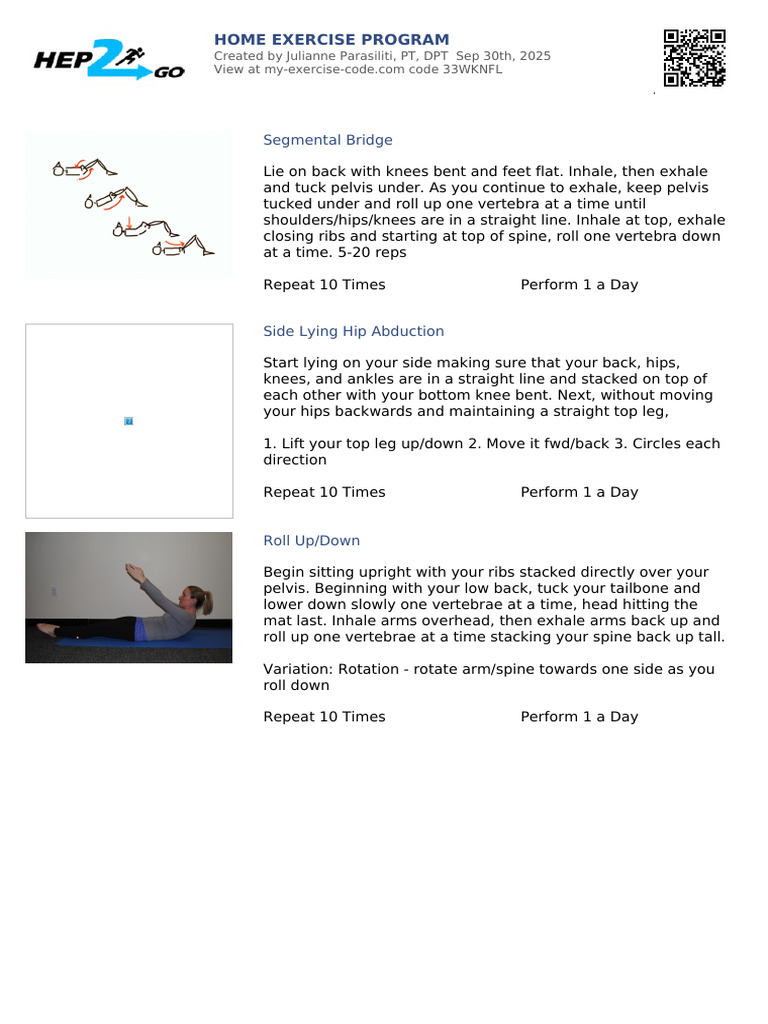 Home Exercise Program Guide | PDF