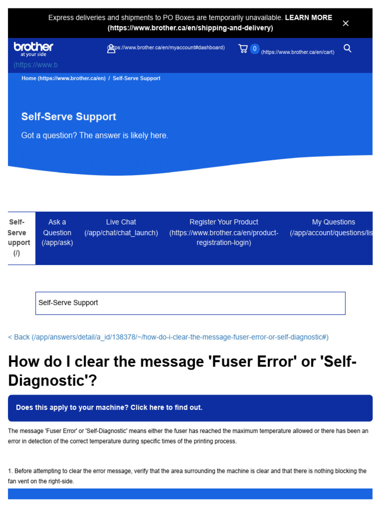 Clear Brother Printer Fuser Error | PDF | Computer Mediated ...