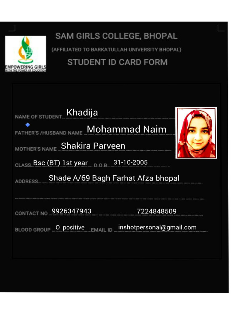 I'd Card Form | PDF
