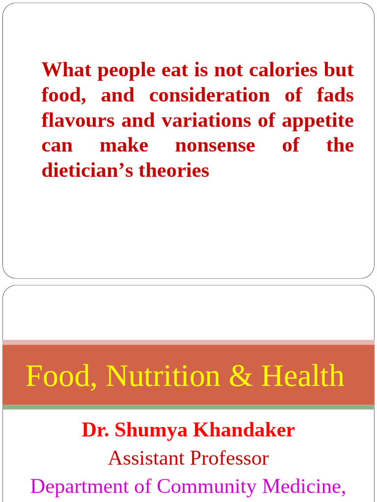 Understanding Food and Nutrition Basics | PDF | Fat | Carbohydrates