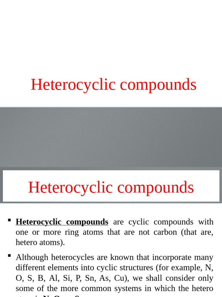 Hetero 1 | PDF | Heterocyclic Compound | Aromaticity