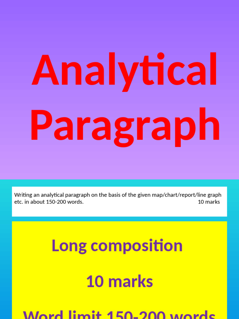 Writing Effective Analytical Paragraphs | PDF