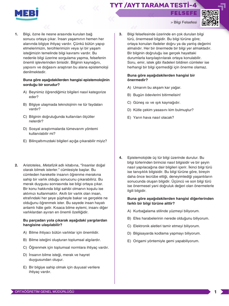Bilgi Felsefesi | PDF