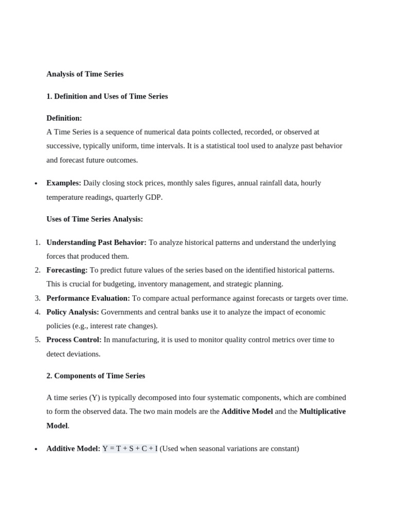 Analysis of Time Series | PDF | Seasonality | Time Series