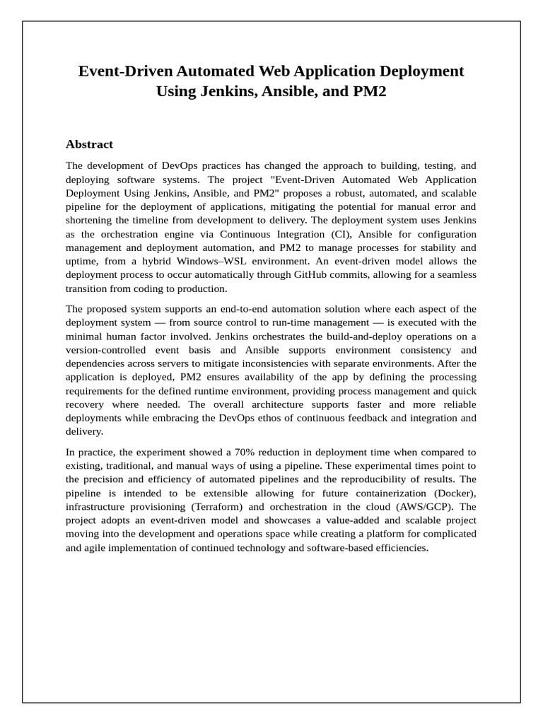 Event-Driven Automated Web Application Deployment | PDF | Cloud ...