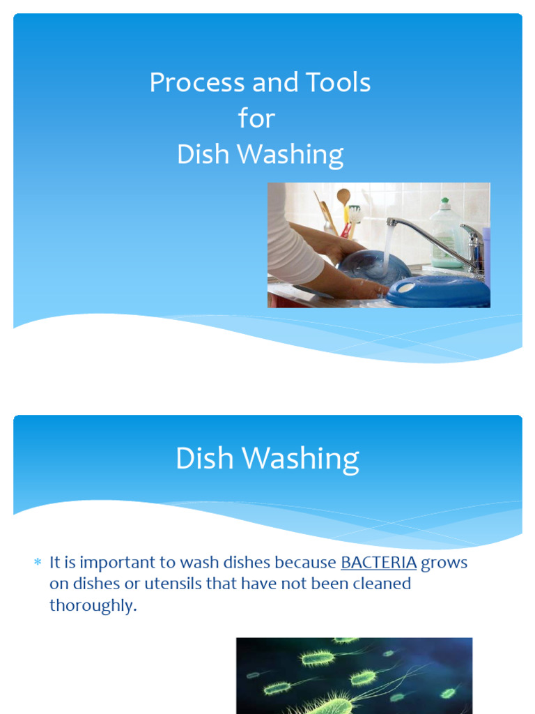 Essential Dish Washing Process & Tools | PDF