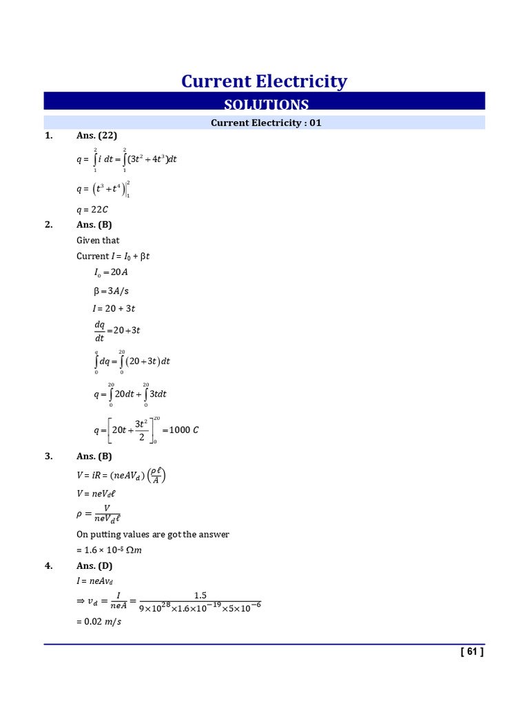 Current S | PDF | Series And Parallel Circuits | Electrical Resistivity ...