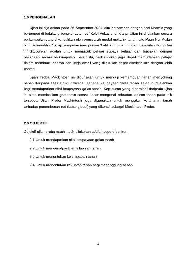 Report Proba Machintosh Latest | PDF