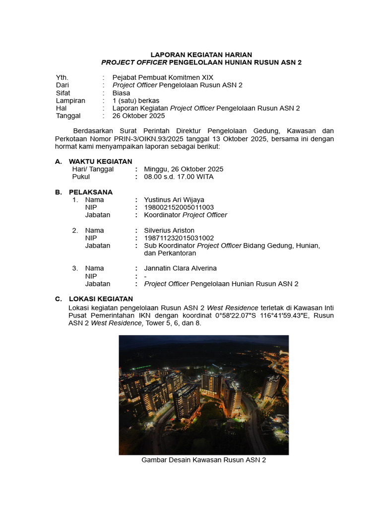Laporan Kegiatan Pengelolaan Rusun ASN 2 | PDF