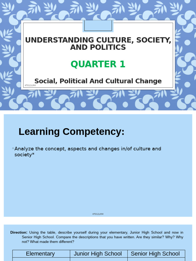 Analyzing Social and Cultural Change | PDF | Communication | Liberal ...