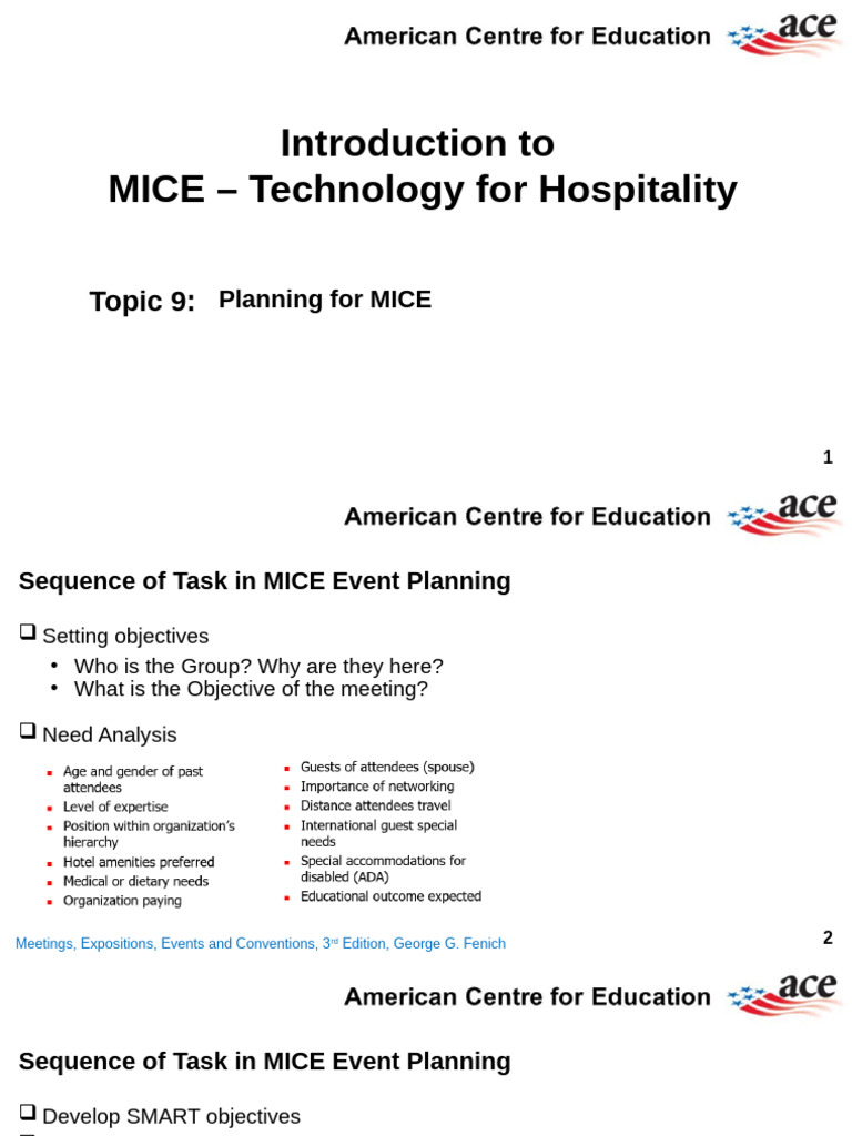 T9 Planning For MICE | PDF