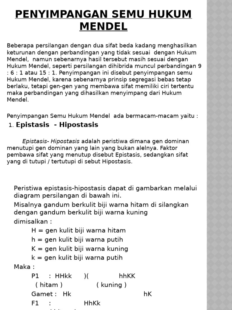 Penyimpangan Semu Hukum Mendel | PDF
