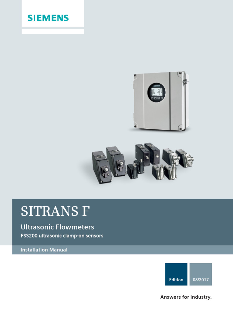 FSS200 Ultrasonic Flowmeter Installation Guide | PDF | Electromagnetic ...