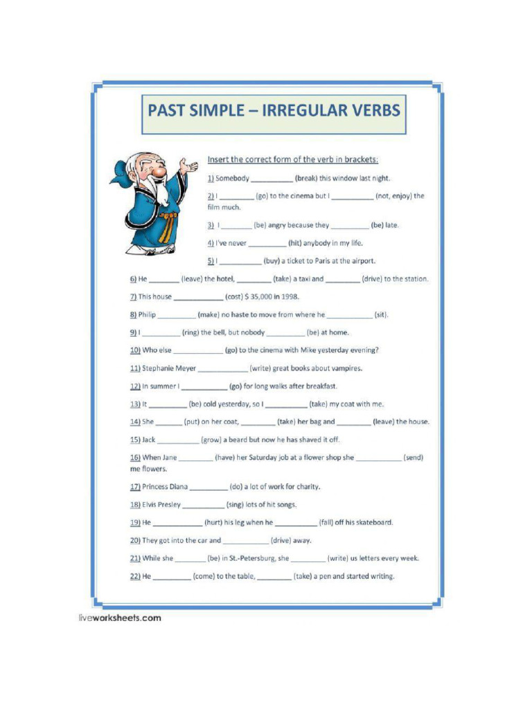 Exercises Irregular Verbs in Past | PDF